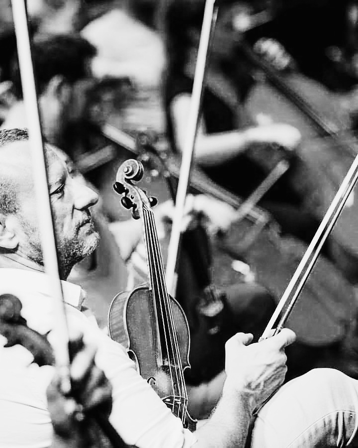 Jérôme Mathieu au violon, en orchestre